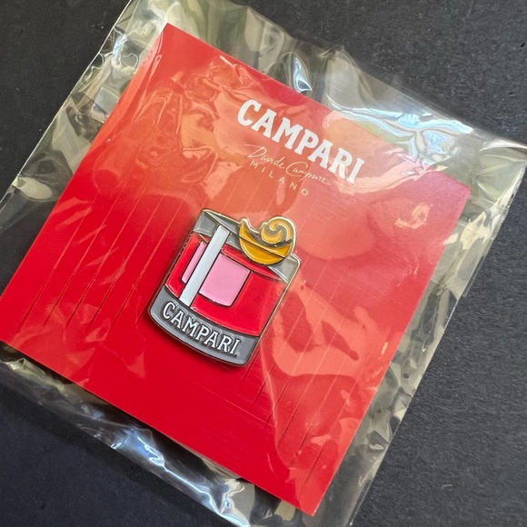 Campari | Accessories | New Campari Cocktail Enamel Hat Pin Lapel Pin ...
